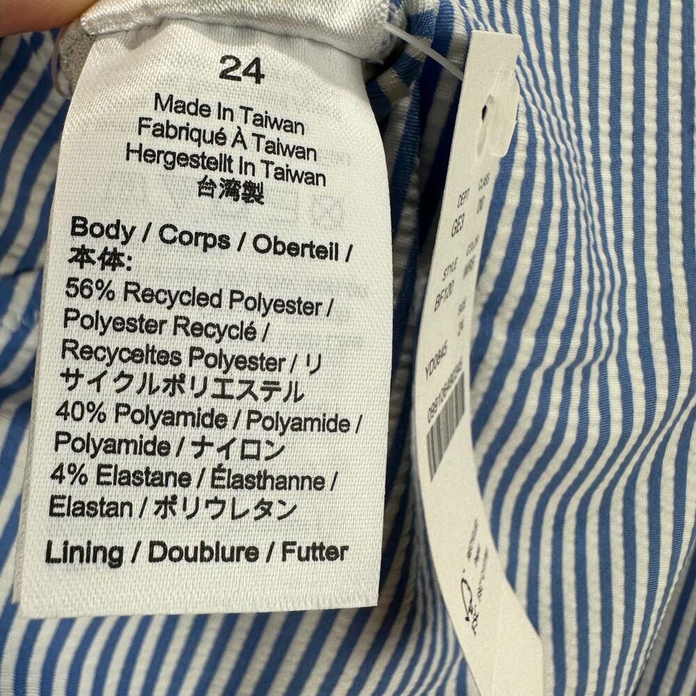 J.Crew Ruched One Shoulder One Piece Striped Swimsuit Plus Size US 24 NWT - Picture 6 of 12
